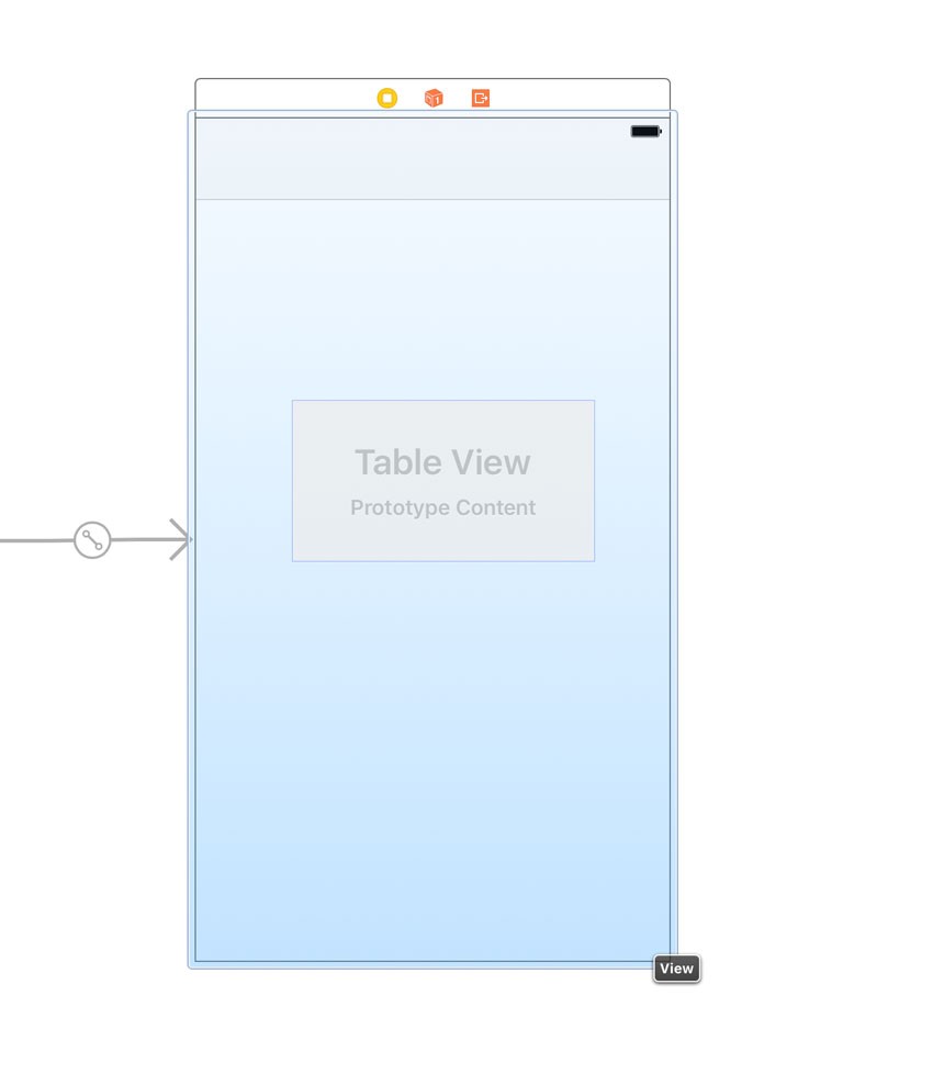 Adding a Table View