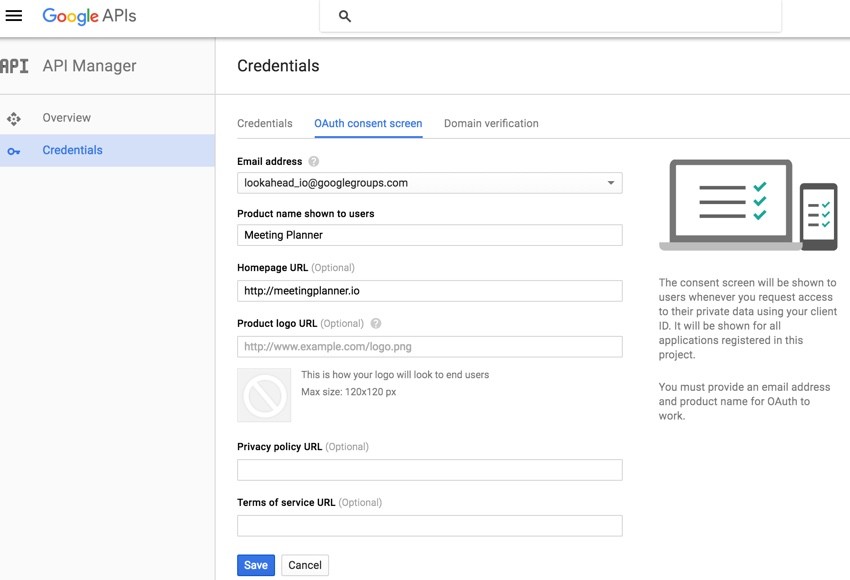 Building Your Startup OAuth - Google Dev App Credentials Preview