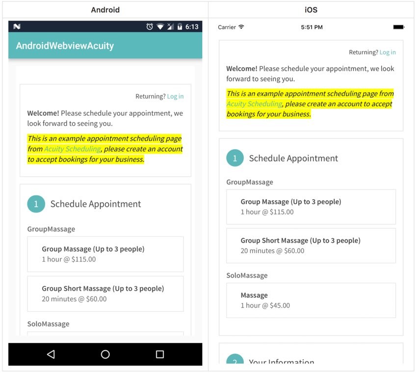 Acuity Scheduling Developer Platform - iOS and Android Embedding is Easy