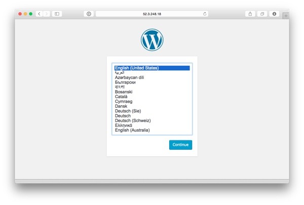 Visiting the site youll find WordPress running