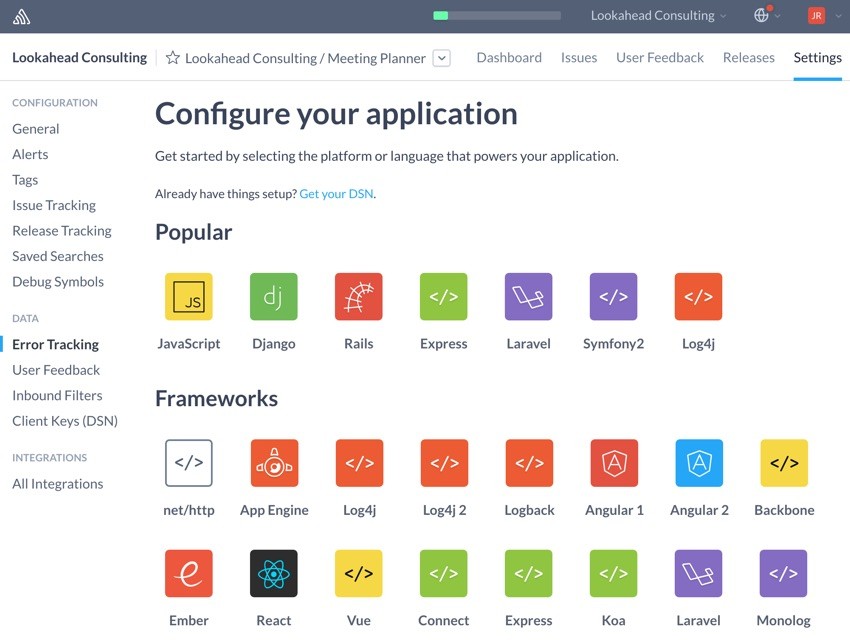 Building Startups Logging - Sentry Configure Your Application Guide