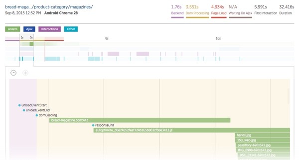 A Session Trace shows everything that happens inside your visitors web browser