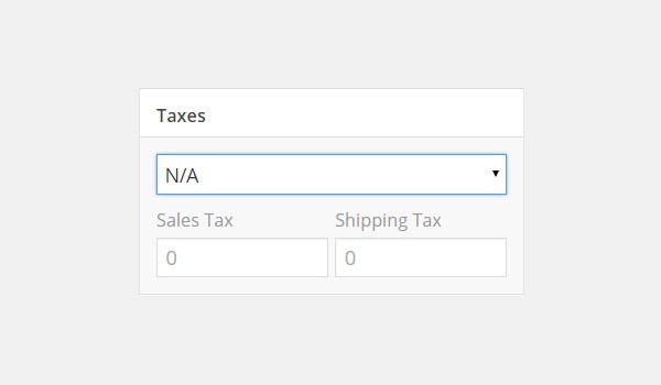 Taxes configuration