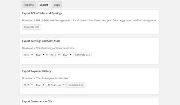 Easy Digital Downloads Reports