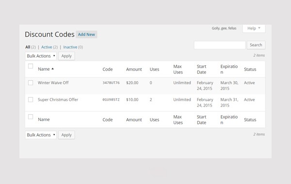 Easy Digital Downloads Adding a New Discount Code