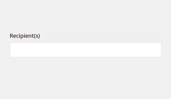 Recipients field