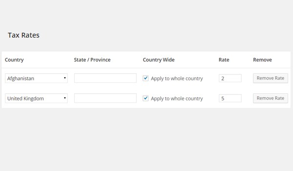 Easy Digital Downloads Taxes Settings