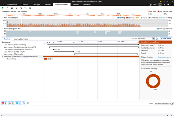 UI responsiveness analyzer