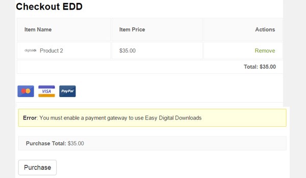 Easy Digital Downloads Payment Gateways Settings
