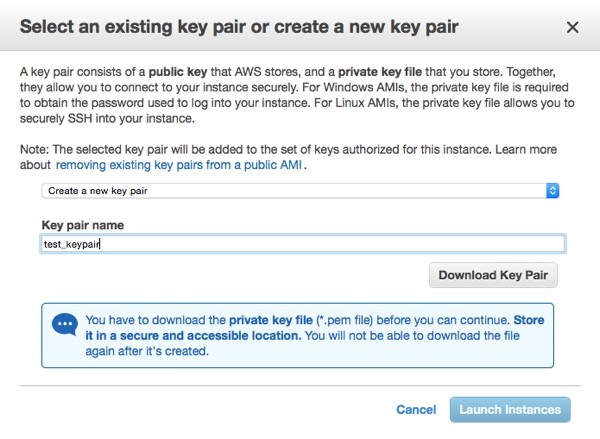 Set up key pair