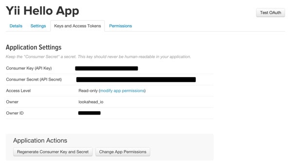 Twitter Apps App Keys and Access Tokens