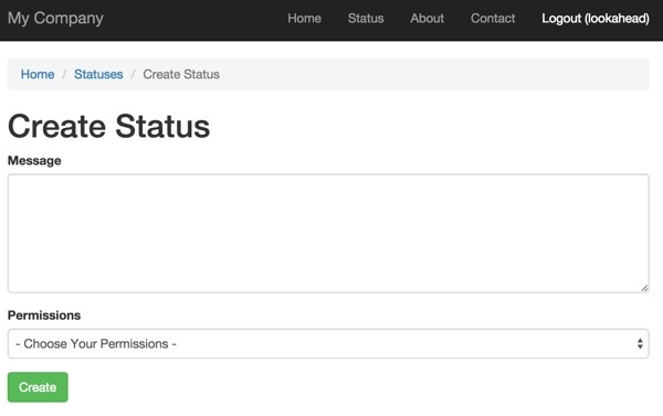 Standard Textarea Input form