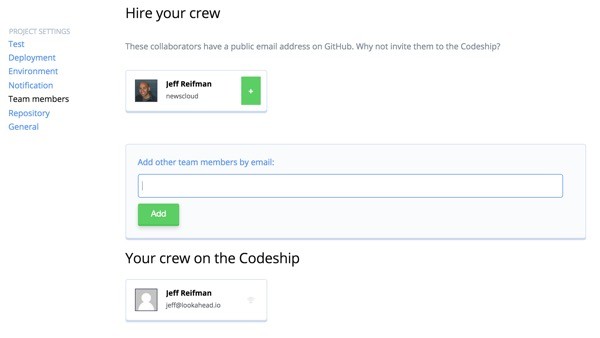 Codeship Collaborate with your developers