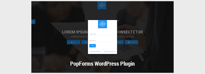 PopForms Material Design WordPress Modal Forms Set