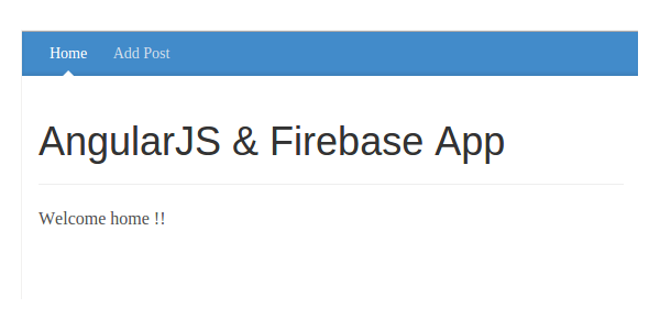 AngularJS Firebase App User Home