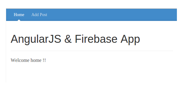 AngularJS  Firebase App User Home