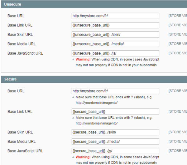 Configuring Magento Secure Unsecure Web Settings