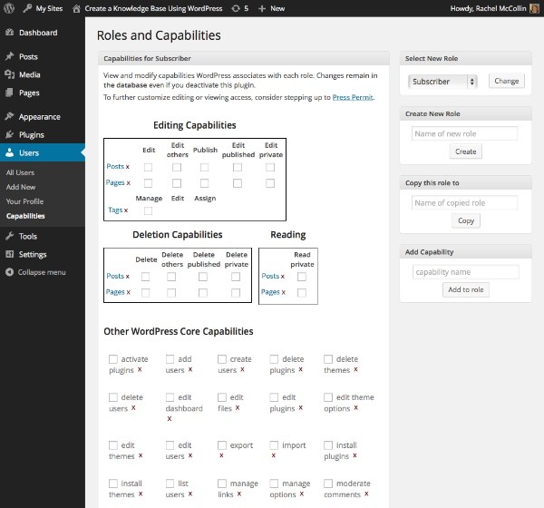 Capability Manager Enhanced plugin