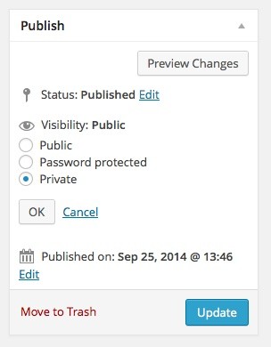Make a post private