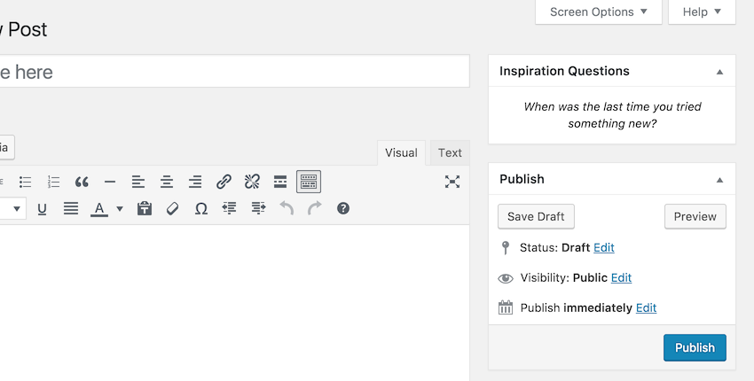 Image: https://cms-assets.tutsplus.com/uploads/users/34/posts/27342/image/Screen Shot 2016-09-28 at 10.51.38 PM.png The meta box prompting users for inspiration