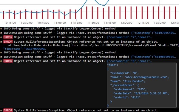 Stackify Logs Detailed Structured Contextual Errors