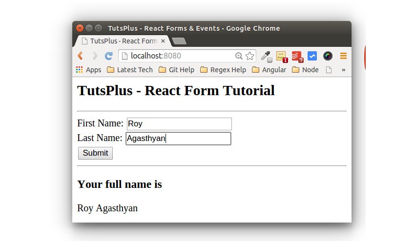 React Form App Form Fill