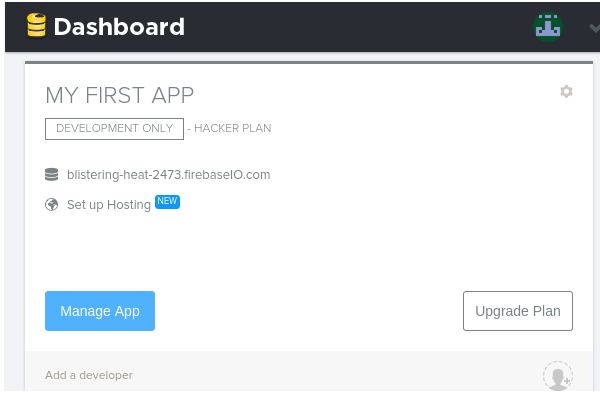 Firebase Dashboard