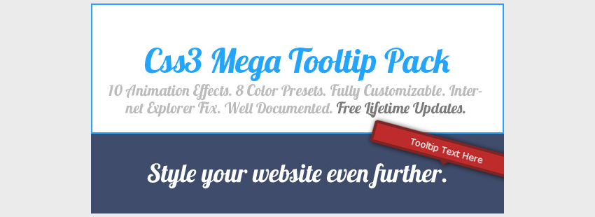 CSS3 Mega Tooltip Animation Pack