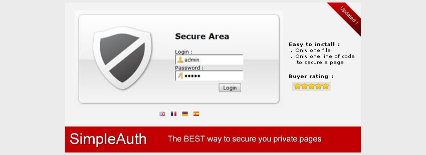 SimpleAuth Very Simple Secure Login System