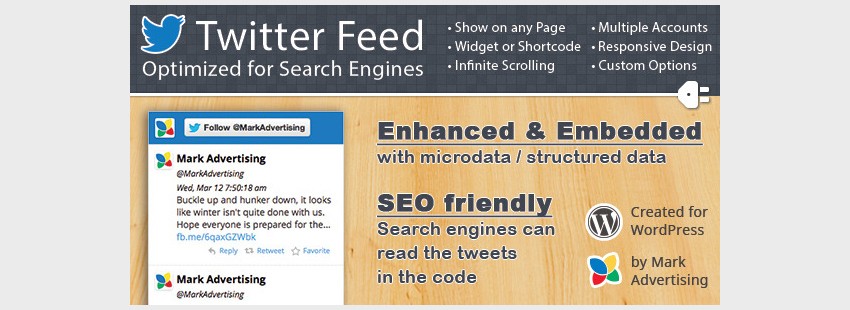 Twitter Feed Optimized for Search Engines