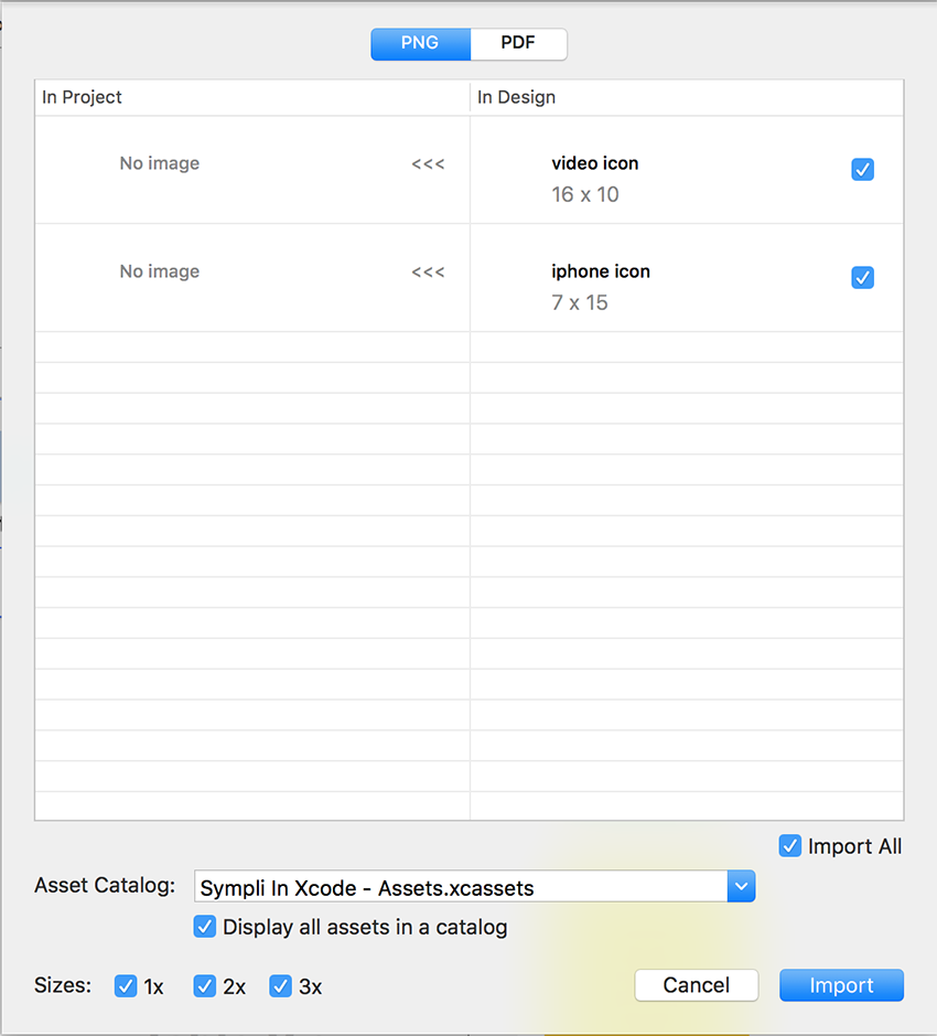 Import Assets Prompt