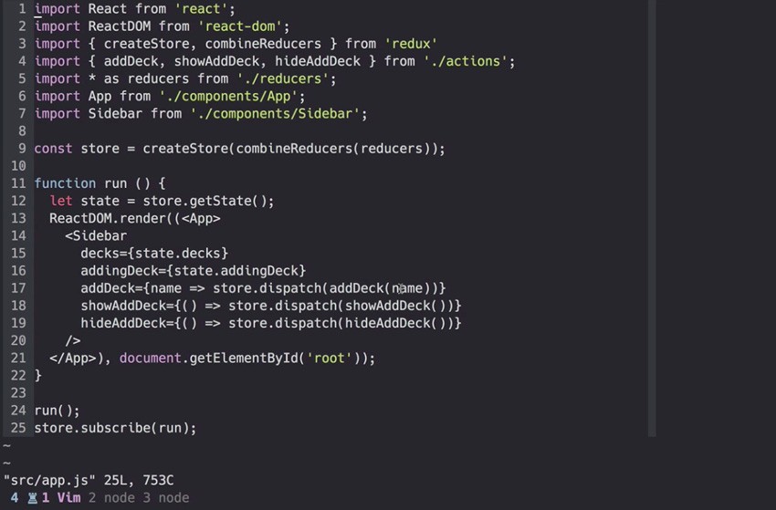 Store code in React Redux