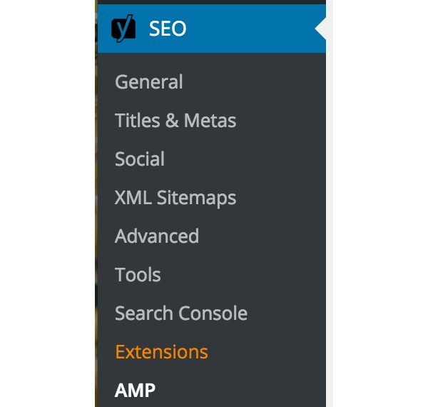 AMP for WordPress - Glue for Yoast SEO AMP Menu