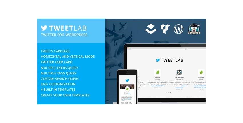 Tweetlab - Twitter Slider Usercard For WordPress