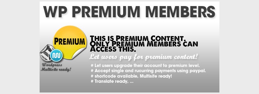 WP Premium Members Pre Advertisements Admin