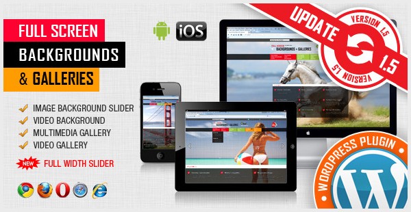 FullScreen Background Gallery Image and Video