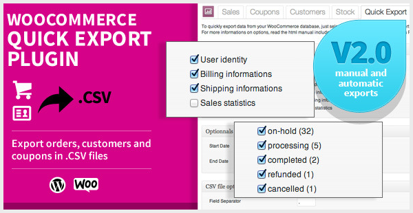 WooCommerce Quick Export Plugin