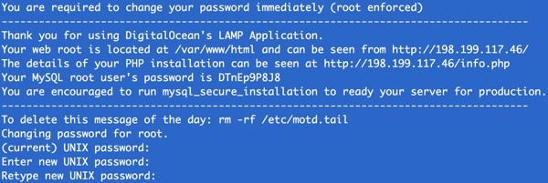 Change your password at first unix login