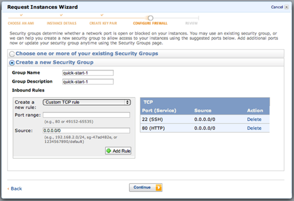 Amazon AWS Security Group Inbound Rules
