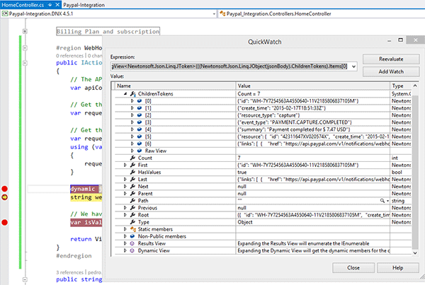 Event Mapped to Dynamic Oject