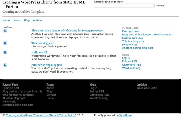 creating-wordpress-theme-from-static-html-archive-template