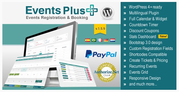 WordPress Events Calendar Registration Booking