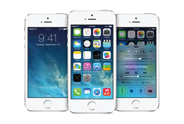 The redesigned user interface of iOS 7.
