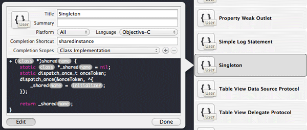 iOS Quick Tip: 5 Tips to Speed Up Your Development - Creating and Managing Code Snippets is Very Easy in Xcode