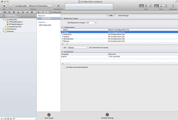 iOS Quick Tip: Managing Configurations With Ease - Three Custom Configurations