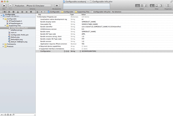 iOS Quick Tip: Managing Configurations With Ease - Adding a New Entry to Info.plist