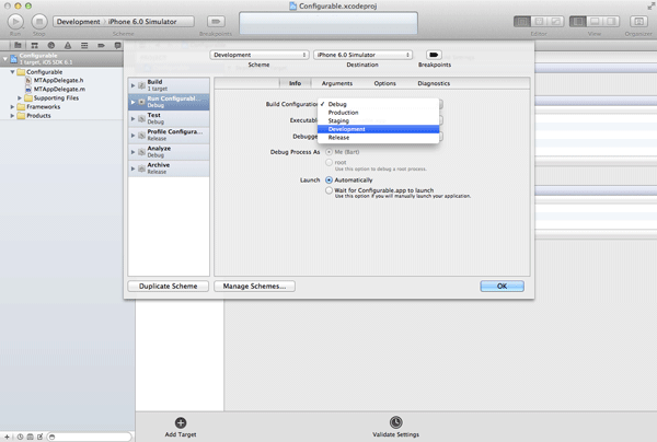 iOS Quick Tip: Managing Configurations With Ease - Creating a Custom Xcode Scheme