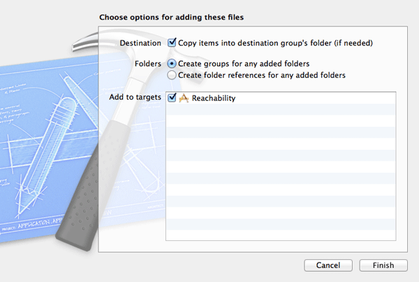 iOS Quick Tip: Detecting Network Changes with Reachability - Make Sure to Copy the Class Files into Your Project