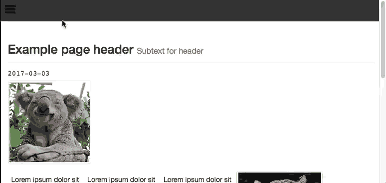 Sliding Side Navigation Menu