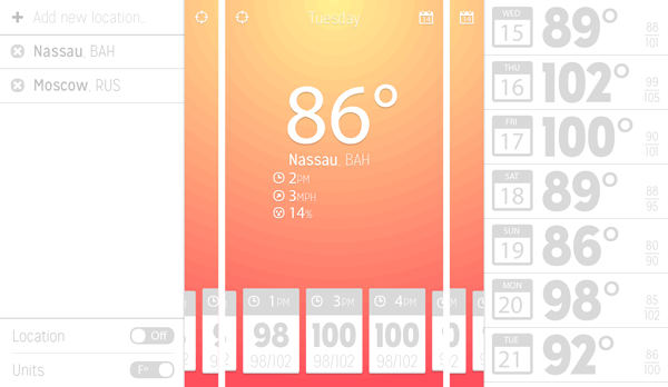 Create a Weather App with Forecast – User Interface - Chris Carey's Design
